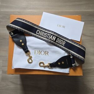Dior Black and Gold Bag Strap